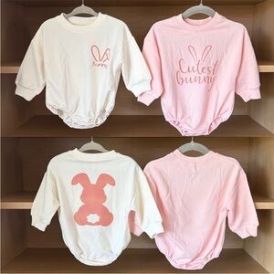 ✨$14✨🐰 2 Bunny Themed Long Sleeve Bodysuits | 0-3m